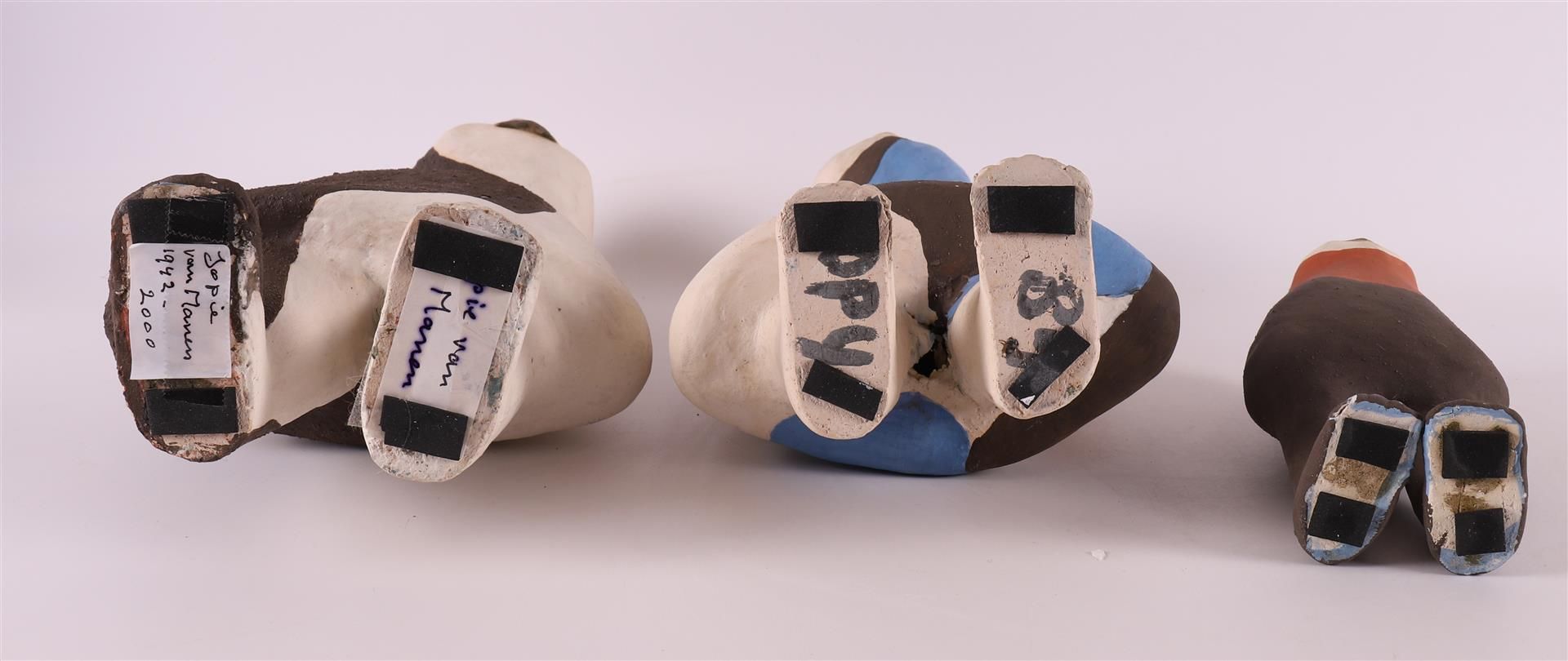 Three ceramic figures, design: Jopie van Manen (Amsterdam 1942 - 2000 Enschede), signed with - Bild 6 aus 6