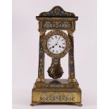 A column clock, France, 2nd half of the 19th century. Capital and base with Islamic motifs, white