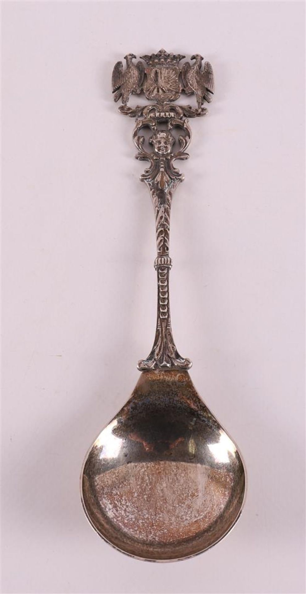 A 2nd grade 835/1000 silver weapon spoon 'Appingedam', pseudo mark Amsterdams hallmark, year
