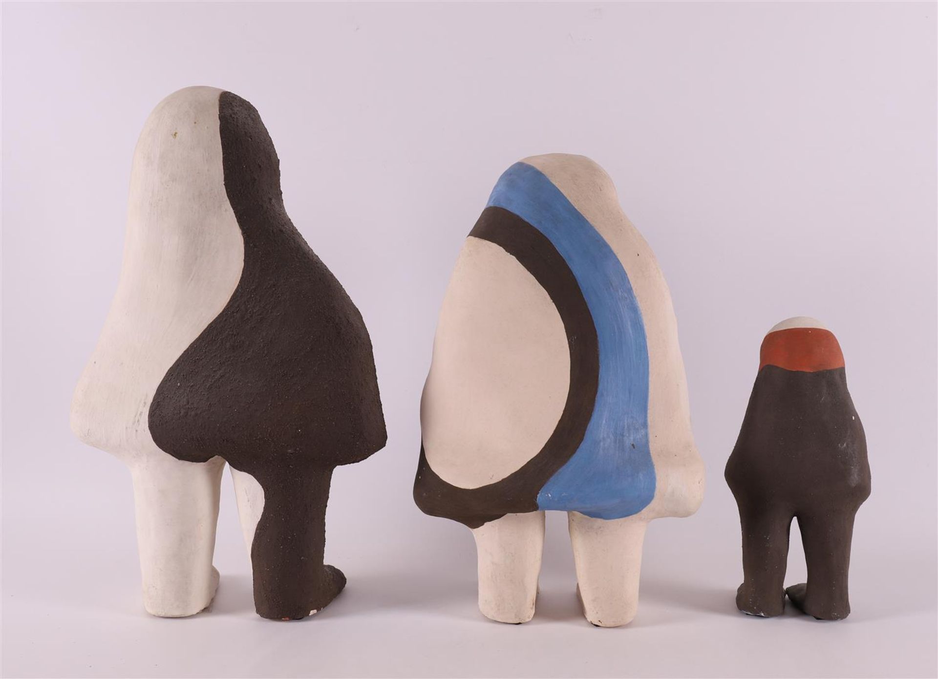 Three ceramic figures, design: Jopie van Manen (Amsterdam 1942 - 2000 Enschede), signed with - Bild 3 aus 6