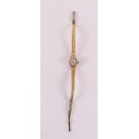 A Zerdax women's wristwatch in a 14 kt gold case, on a gold-plated strap, mechanical movement, l
