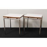 Four various vintage design side tables, 1960s, tot. 4x.