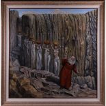 Juan "Moses with holy virgins traveling through the rocks", signed in full 'Juan '39' and