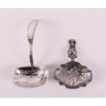 Two various 2nd grade 835/1000 silver spoons, including year letter 1837 and maker's mark: A. Kruyt,