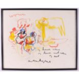Heijboer, Anton (Sumatra 1924-2005) "Untitled", signed in full in pencil m.o, wax crayon/paper,