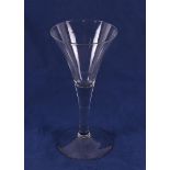 A conical occasional glass, England, 18th century, h 22.5 cm.