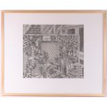 Winnubst, Ivo (Amsterdam 1950-) "Untitled", signed l.r. 'Ivo 21-3-73 Amsterdamnr 68', drawing/paper,