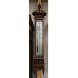 A baking barometer in mahogany case, Louis XVI style, 20th century, after an antique example, marked
