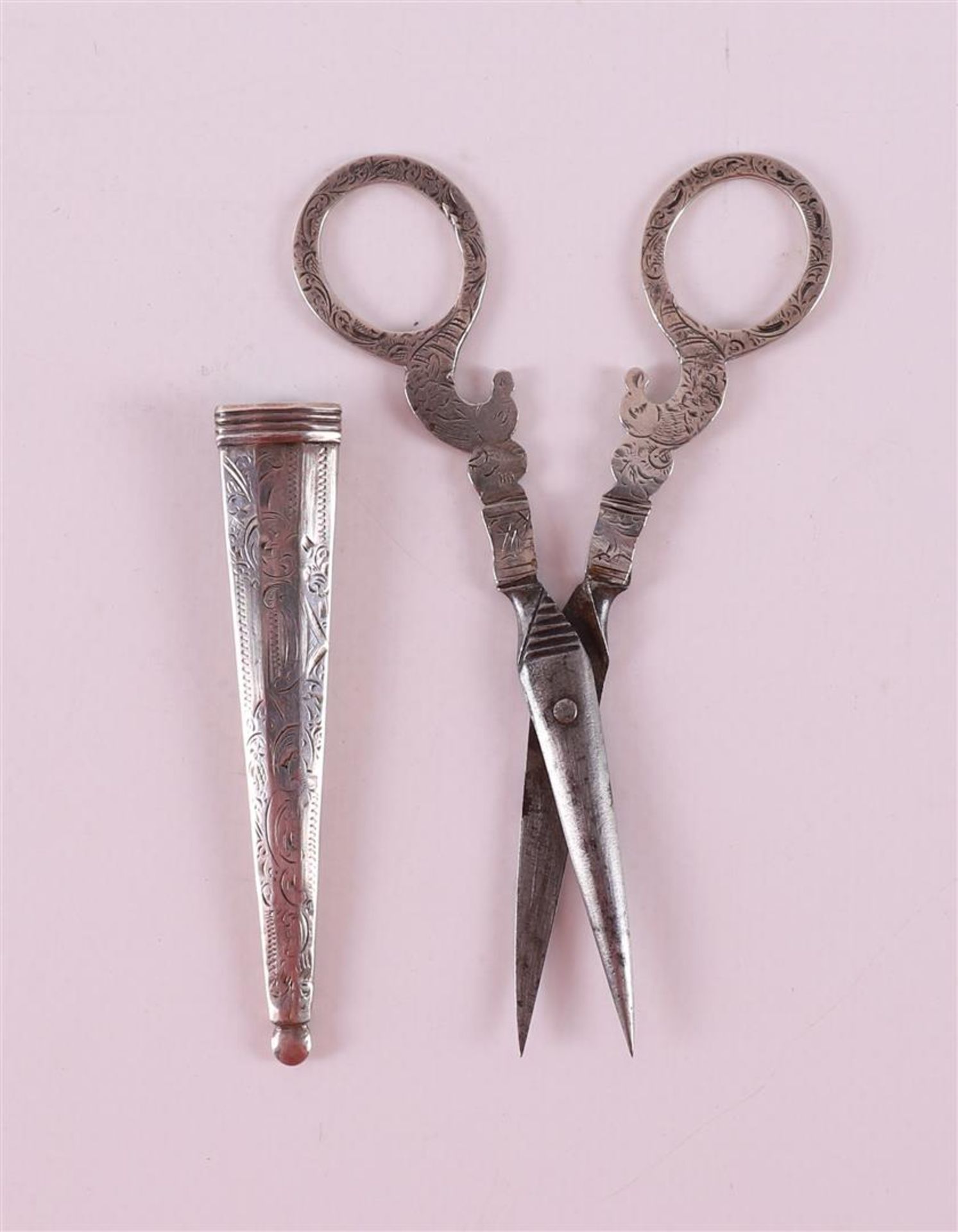 A pair of silver handles and ditto silver sheath, maker's mark: Schijfsma Jz., Johannes, - Image 3 of 4