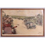 André Nevil (France 19th/20th century) "La Course Automobile", signed in full l.r. and '05 and