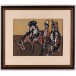 Sieger-White, Helen (1911-2010) "Horses", signed in full l.l., watercolour/paper, h 25 x w 33 cm.