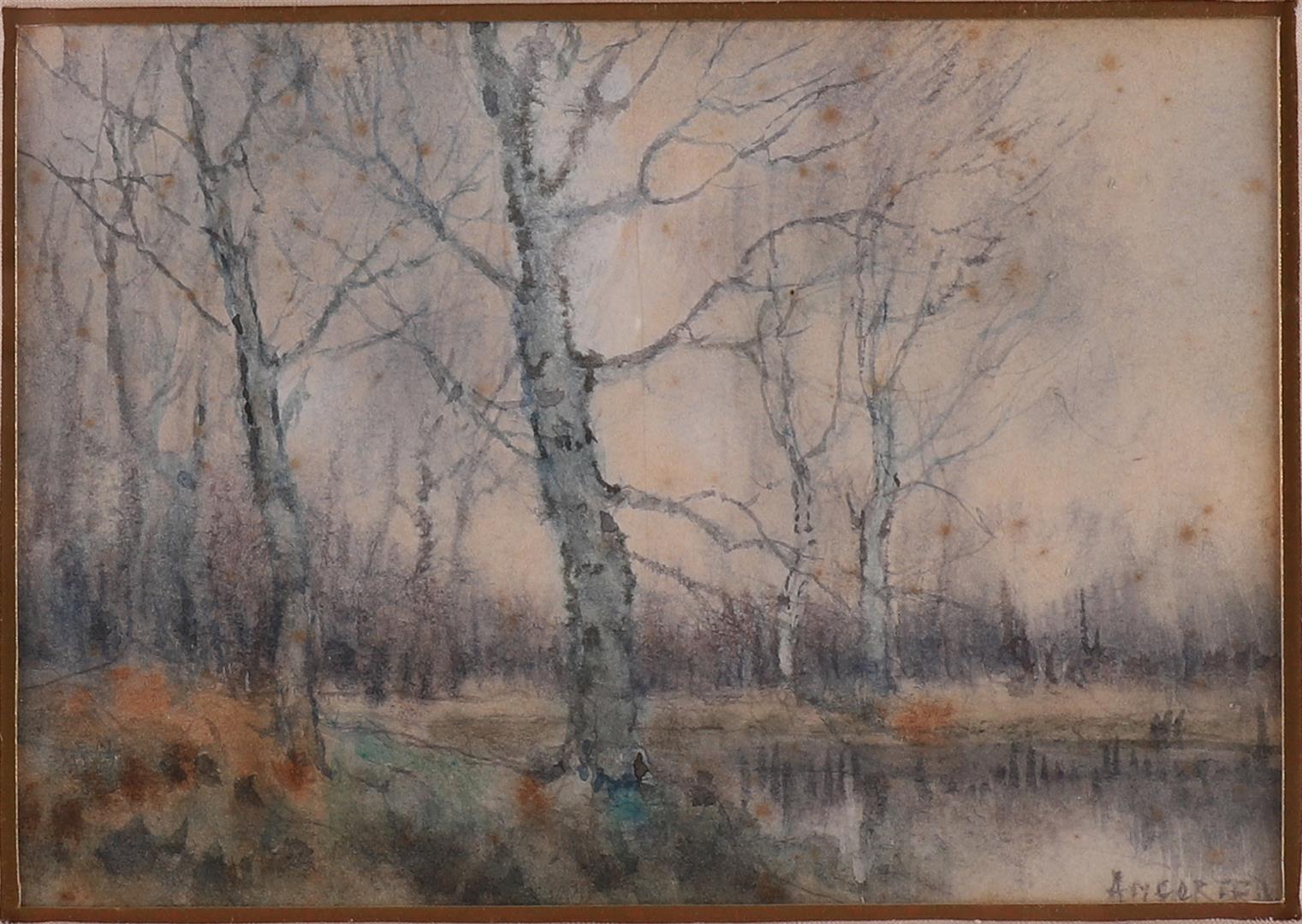 Gorter, Arnold Marc (Almelo 1866 A'dam-1933) "Forest landscape with fen", signed in full r.r., - Bild 2 aus 2