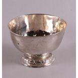 A silver cream bowl on stand ring (composite), Groningen, marked with maker's mark: Johan