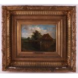 Bilders, Johannes Wernardus (Utrecht 1811 -1890) "House with watermill in landscape", signed l.r.,