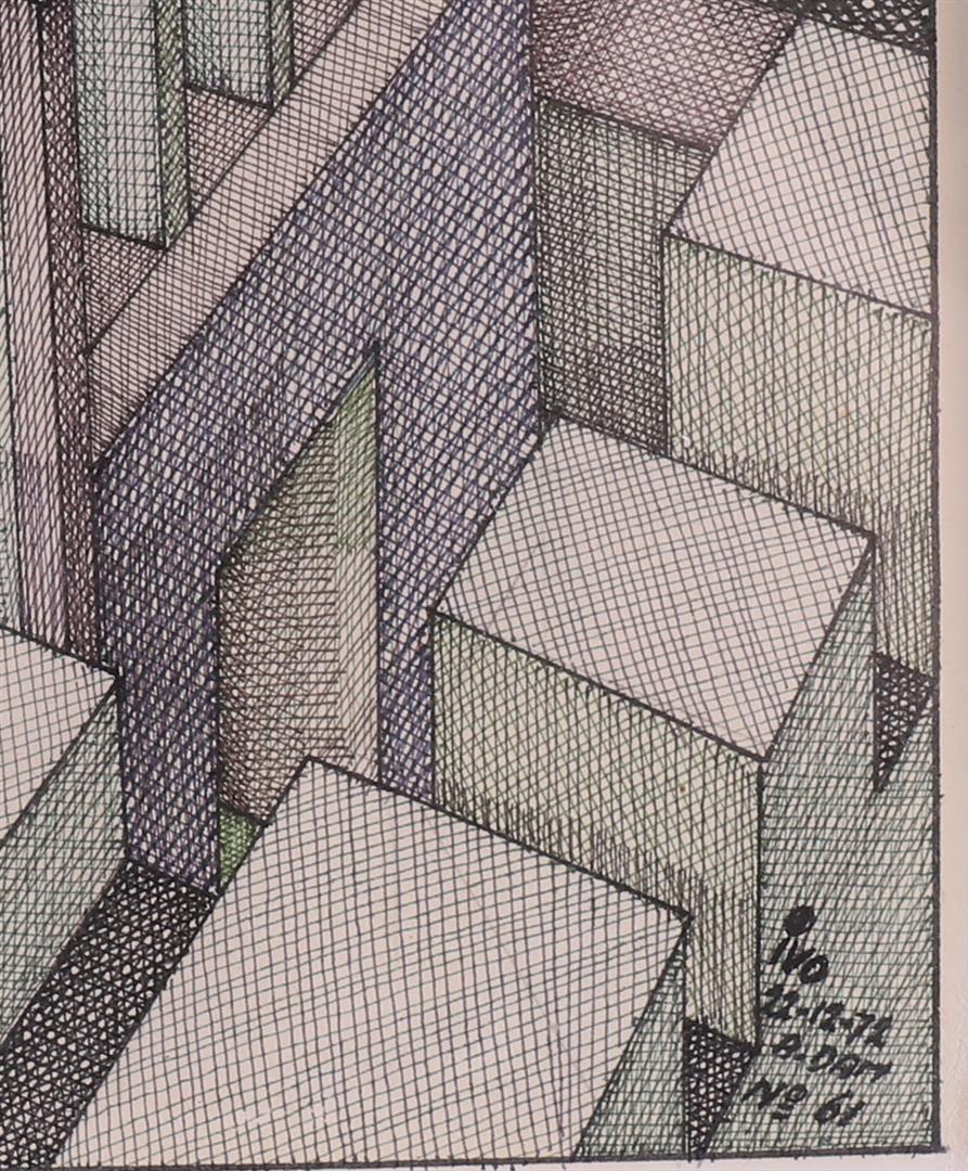 Winnubst, Ivo (Amsterdam 1950-) "Untitled", signed l.r. 'Ivo 22-12-72 A.damnr 61', drawing/paper, - Image 4 of 4