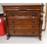 A chest of drawers 'Chest of drawers', Scotland, 19th century. Mahogany, drawer in the frieze,