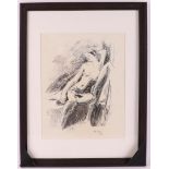 Elzer, Ruurd (Sneek, 1915-1995) "Female nude", signed in full l.r. and '60, chalk drawing/paper, h