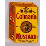 An enamel advertising sign 'Colman's Mustard', late 20th century, h27.5 x w19.5 cm.