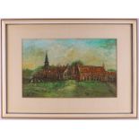 Dutch school 20th century "View of Groninger village", signed in full l.l. 'J.P. Gate', oil paint/