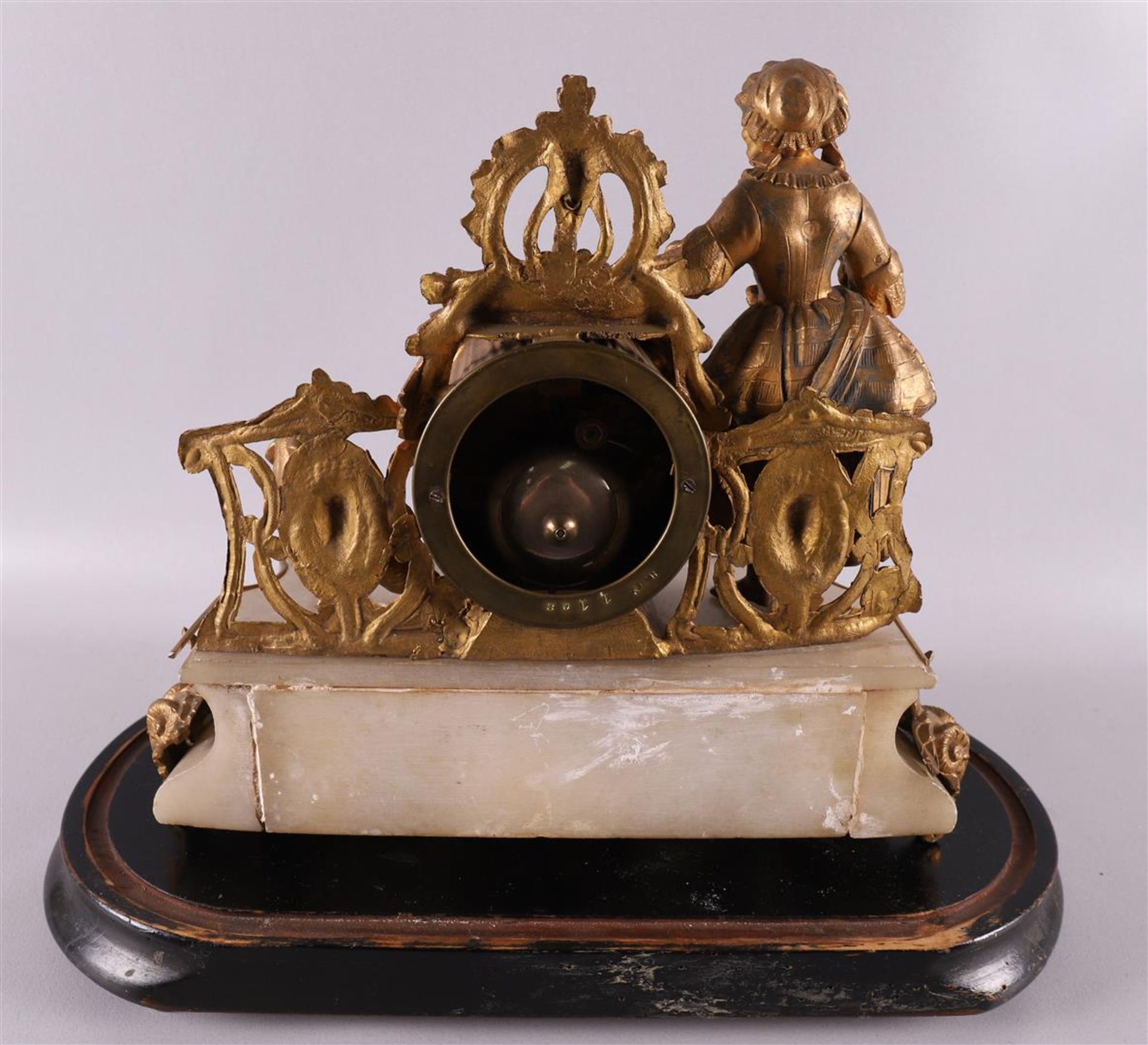 An alabaster clock pendulum, France 19th century. - Image 5 of 5