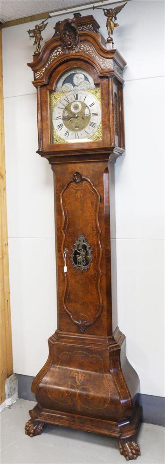 An Amsterdam grandfather clock, Louis Quinze style, 20th century.