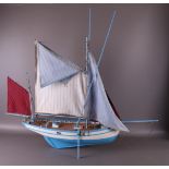 A ship model of a 'craftmanship' fishing cutter, presumably 'Kerz - Atao'.