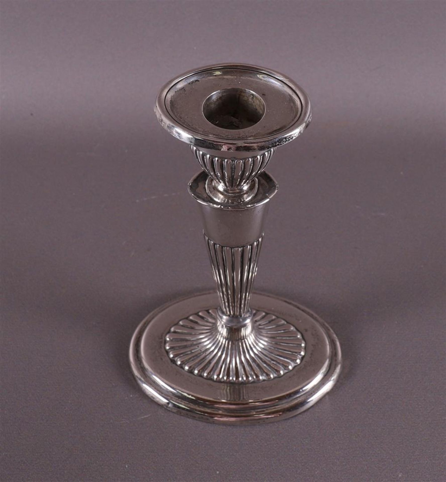 A second grade silver one-light candlestick in Empire style, 20th century. - Image 2 of 2