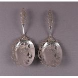 A set of 2nd grade silver Biedermeier fetitfour scoops, year stamp 1882.