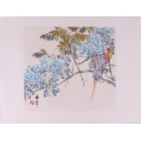 China 'Bird on a branch with blossom', traditional Painting Ren Bonian