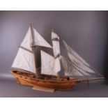 A ship model, presumably Harvey', Baltimore Clipper, construction model 20th/21s