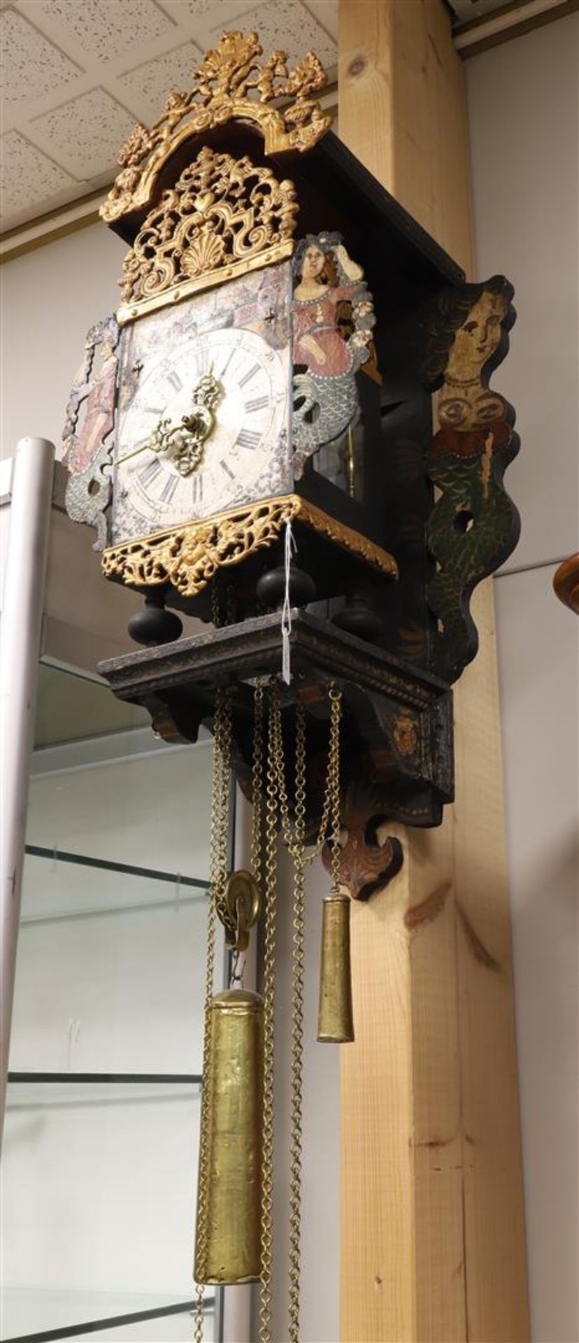 A chair clock, Friesland, 19th century. - Image 2 of 4