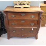 A three-drawer commode, Holland, Louis XVI, 4th quarter 18th century.