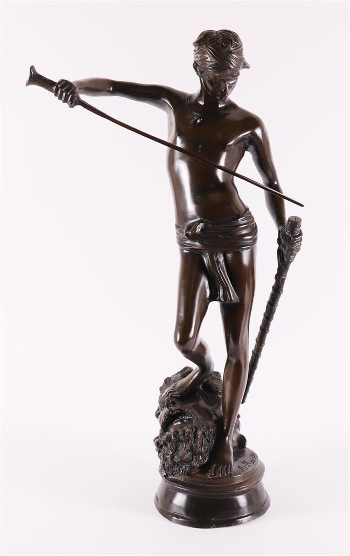 Mercier, Antoine (1845-1916) 'David conquers Goliath',