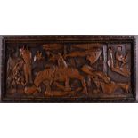 A carved wooden panel 'Guernica', after Pablo Picasso, 2nd half 20th century