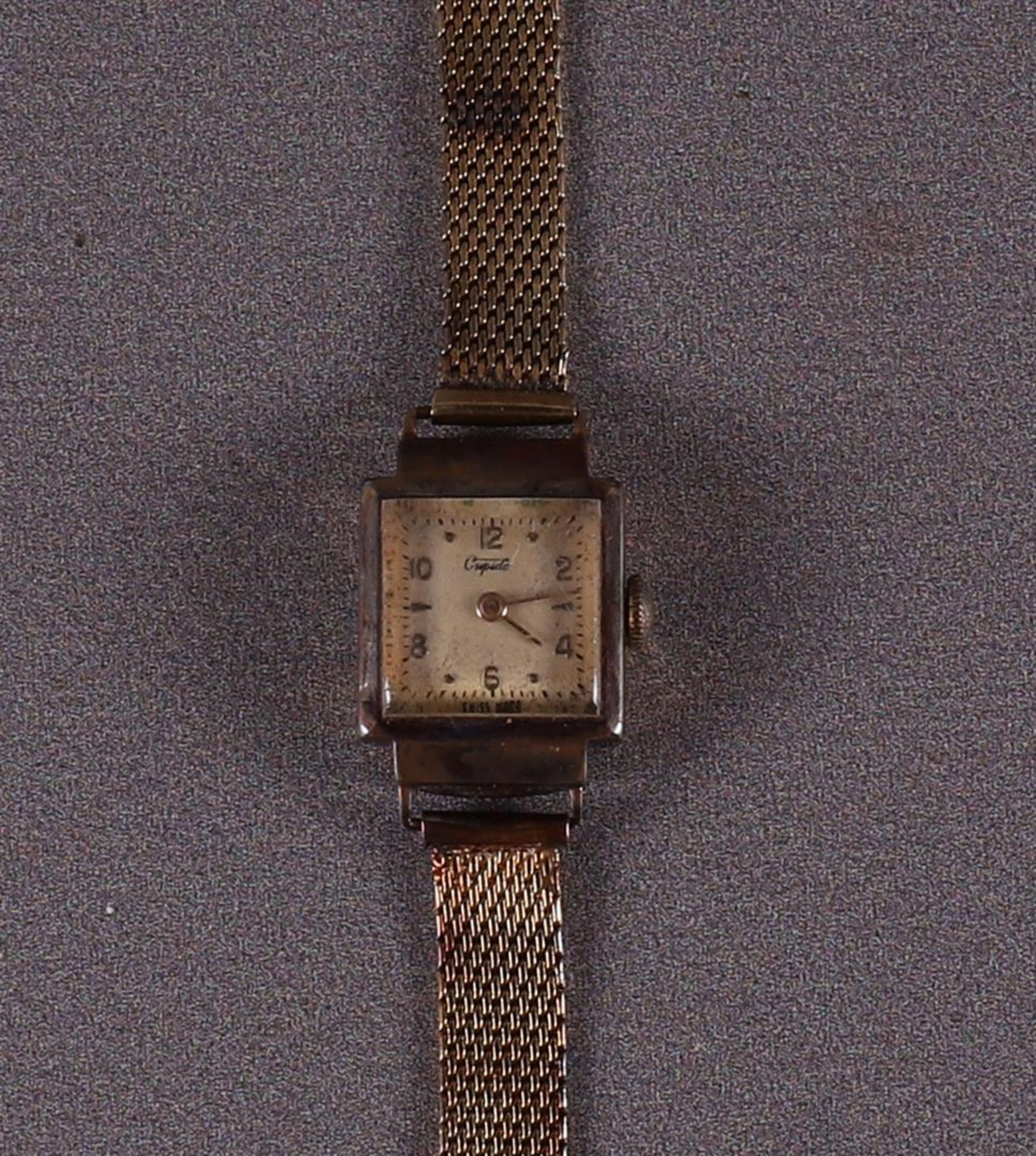 A Cupido women's wristwatch in 14 kt 585/1000 gold case and strap. - Image 2 of 3