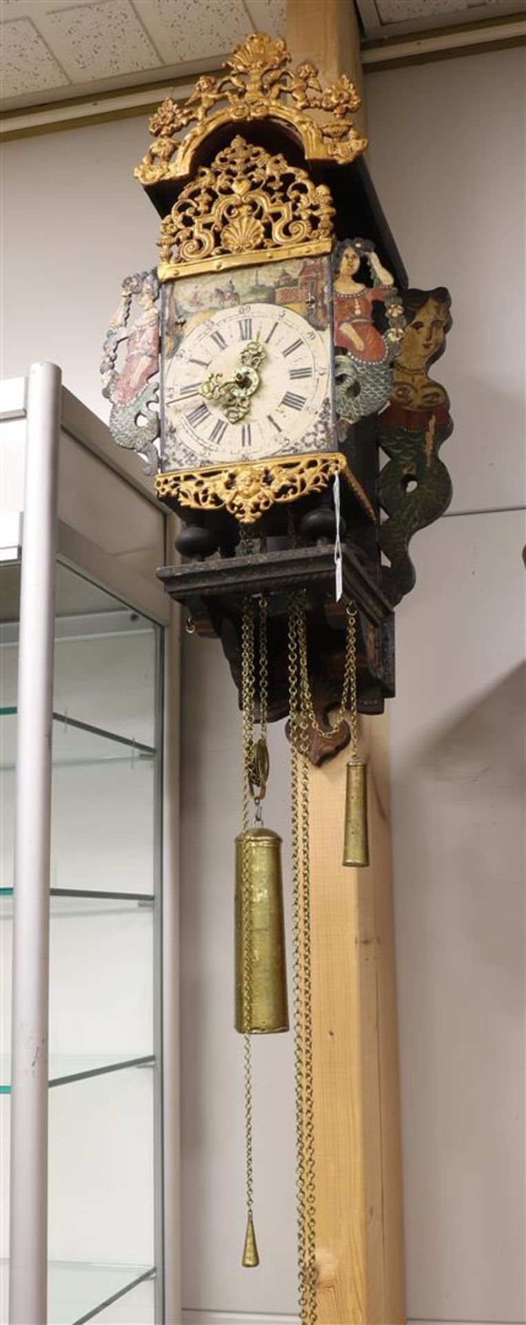 A chair clock, Friesland, 19th century. - Image 4 of 4