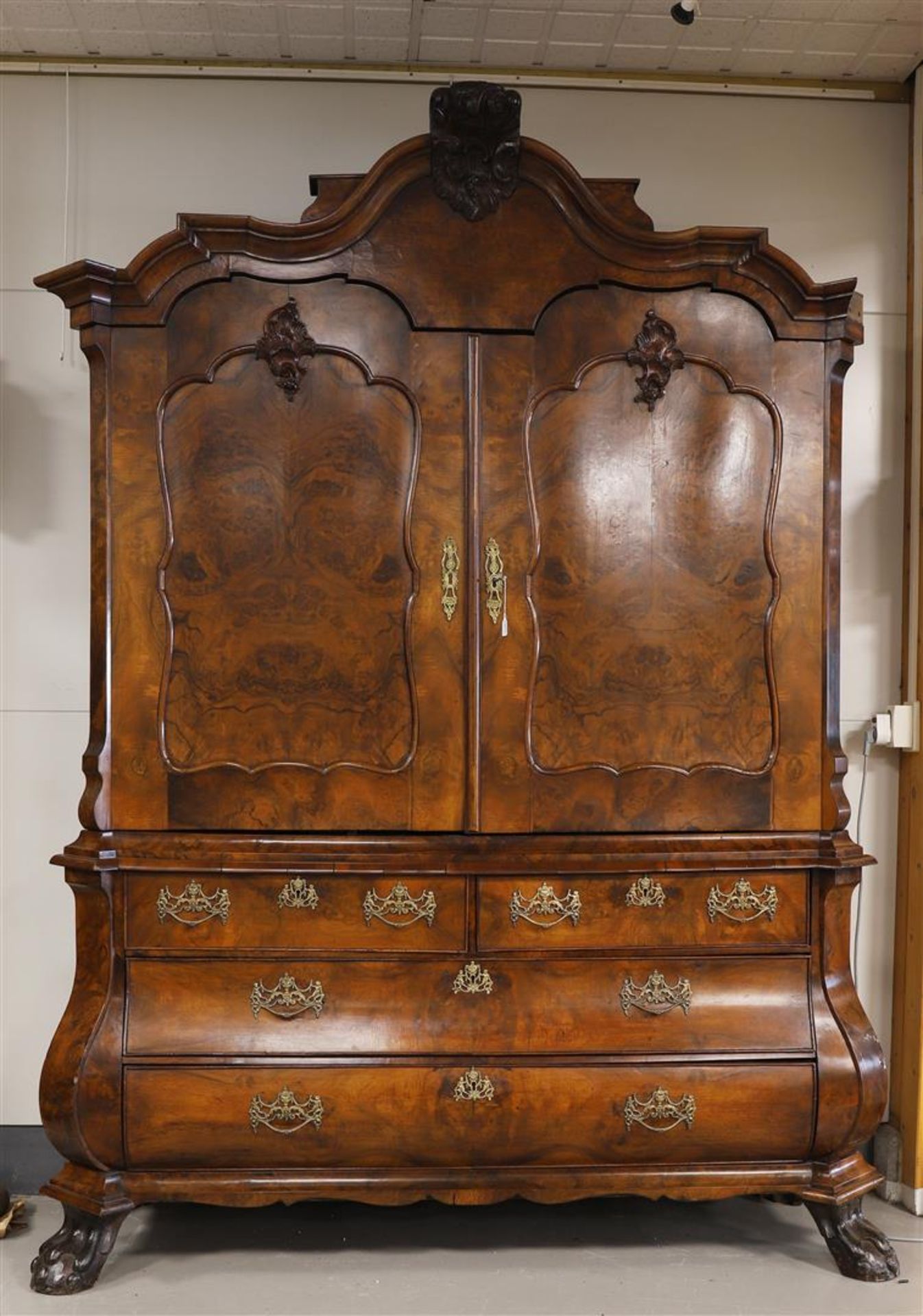 A cabinet, Holland, Quinze, 2nd half 18th century.