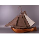 A ship model of a botter 'Zuiderzee Botter 1912', construction model 20th/21st c