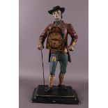 A Schwartzwalder clock man, after an antique example, Germany 20th century