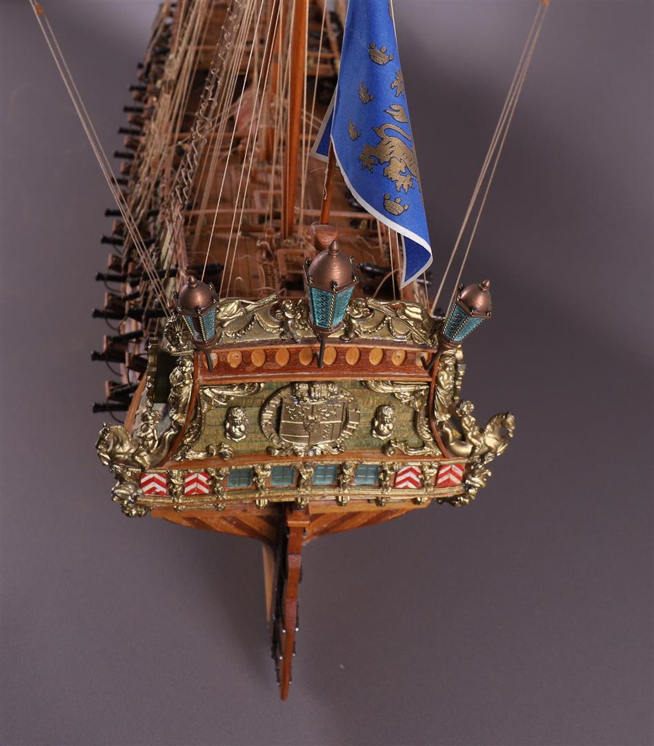 A ship model of a galleon, presumably 'de Friesland 1663' - Image 6 of 10