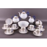 A porcelain Biedermeier tea set, 1st half 19th century.