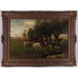 Kregten, by Fedor (1871-1937) 'Cows in a landscape',