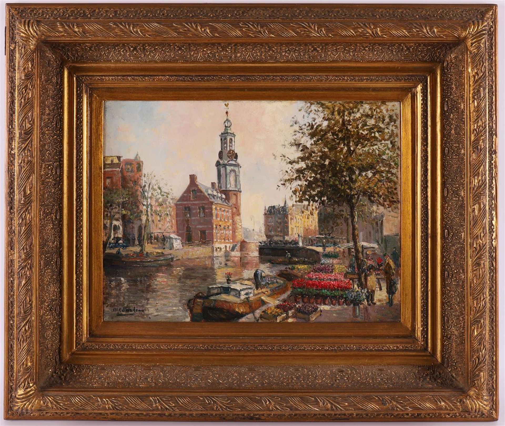 Burksen, Willem Johannes (1875-1935) 'Flower market',