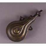 A red copper and brass herb horn, 19th century.