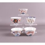 A series of five Imari bowls, Japan 19th century.