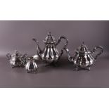 A 1st grade 925/1000 silver baroque model tea service, 20th century.