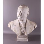 A plaster bust of 'Jan Buiskool', mayor of Delzijl, ca. 1932-1936.