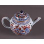 A spherical porcelain Amsterdam variegated teapot, China, 18th century.