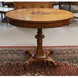 An oval coffee table, 19th century.