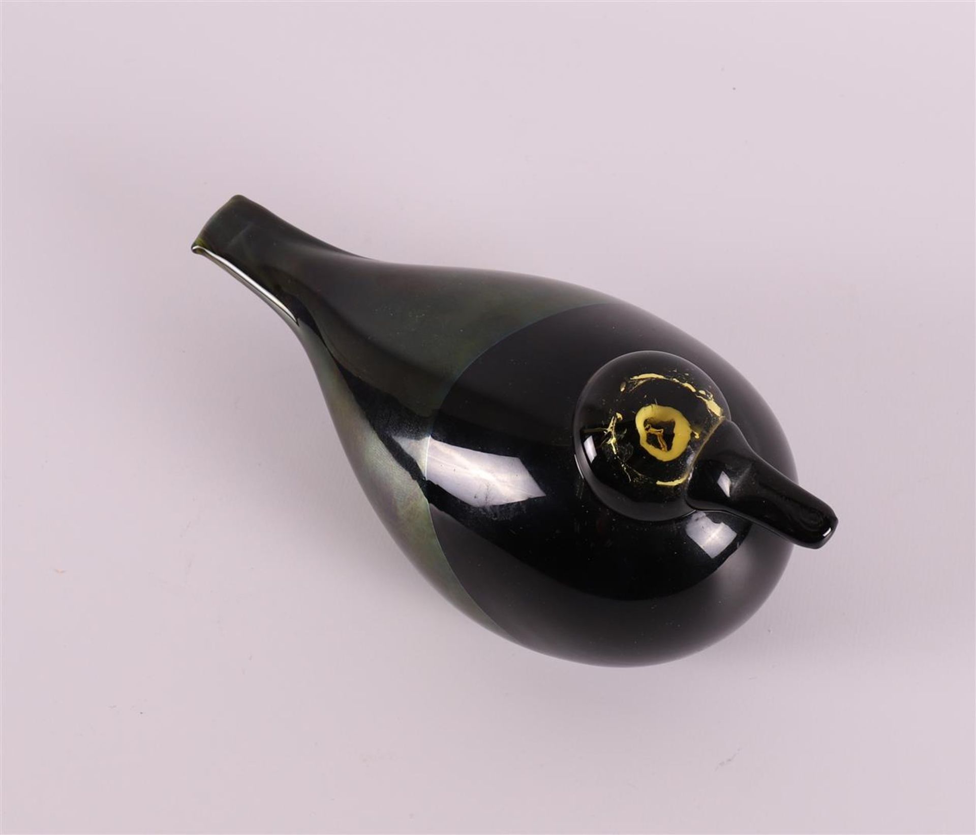 A black glass bird, design: Oiva Toikka, Finland. - Image 3 of 4